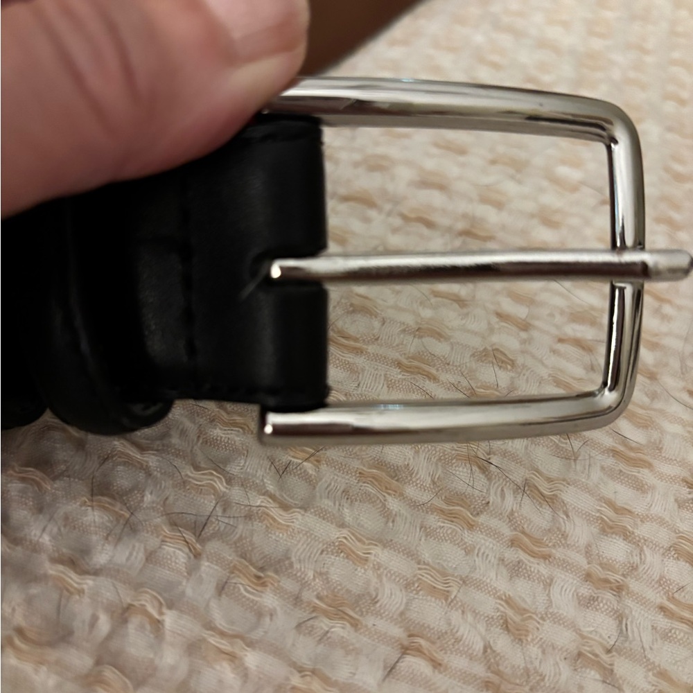 Nordstrom men’s black leather belt - Picture 6 of 9